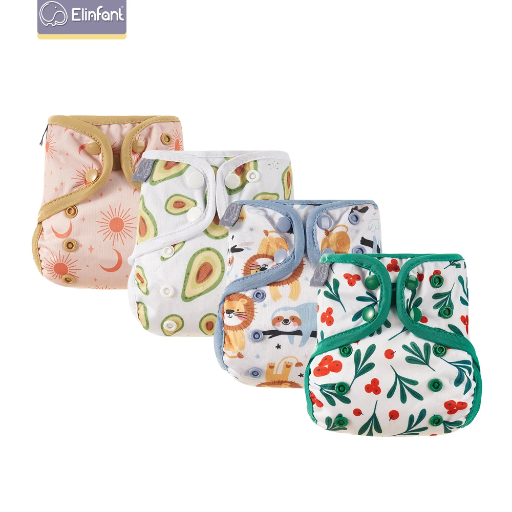 Elinfant 1pcs 신생아 기저귀 커버 6kg 이내 친환경 방수 재사용 가능 세탁 가능 기저귀 커버