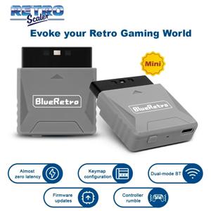 PS1 PS One PS2 용 RetroScaler 미니 Blueretro 수신기 어댑터 8bitdo PS4 PS5 Xbox 시리즈 X 무선 컨트롤러와 호환 가능