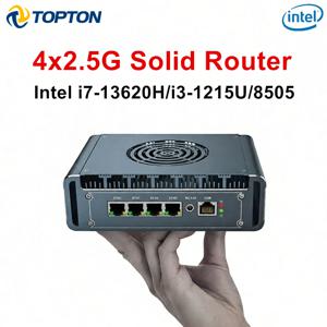 토폰 4x2.5G 솔리드 소프트 라우터 방화벽 미니 PC 인텔 코어 i7 i5 i3 8505 J6412 J5005 6305 pfSense OPNsense Proxmox NAS 컴퓨터