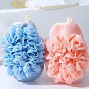 1pc 양면 휴대용 목욕 장갑 바디 스크러버 샤워 엑스 폴리 에이 팅 스폰지 바디 청소 브러시 ​​마사지 메쉬 입욕 도구