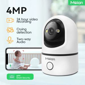 4MP HD 5G WiFi PTZ 카메라 자동 추적 울음 소리 감지기 홈 실내 보안 CCTV 감시 카메라 베이비 모니터
