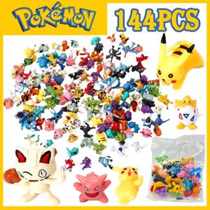 144개/세트 미니 포켓몬 피규어 피카츄 어린이 모델 장난감 2-3cm 귀여운 피규어 PVC 인형 6*24개 장난감 도매