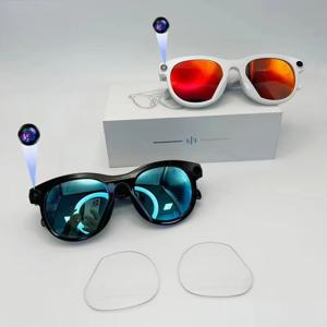 새로운 M88 스마트 안경, 카메라 2MP 픽셀, 290mAh 배터리, WiFi 연결, 비디오 사진, AI 번역 기능 탑재, 남녀공용 스마트 선글라스