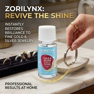 금 및 은 보석용 효과적인 변색 제거제, 명품 시계 및 보석용 딥 클리닝 솔루션 10ml ZORILYNX