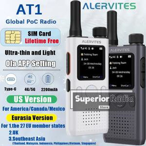 알레르비테스 PoC AT1 글로벌 미니 무전기 바오펑 라디오 4G LTE 5G 미국/유라시아 버전 OLA 앱 설정 타입-C 초경량 슬림형