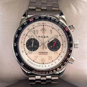 패션 캐주얼 42mm 1963 중국 항공 크로노그래프 남성용 파일럿 군용 쿼츠 시계 방수 캔버스 손목시계