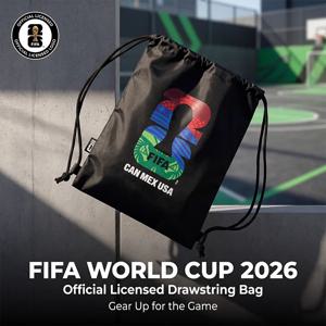 FIFA 2026 공식 라이센스 방수 드로스트링 백, 스포츠 훈련용 가볍고 튼튼한 짐 백팩, 축구 팬용 짐 가방