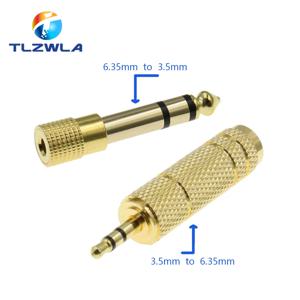 1PCS 골드 6.3mm 1/4 