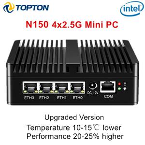 토폰 트윈 레이크 인텔 N150 팬리스 소프트 라우터 J6412 J5005 7305 4*2.5G NIC 미니 PC pfSense OPNsense 방화벽 어플라이언스 AES-NI