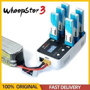 VIFLY WhoopStor 3 V3 충전기 6 포트 1S LIPO LiHV 배터리 충전기 방전기 보관 LCD TYPE-C DC TX60 RC FPV BT2.0 PH2.0 용