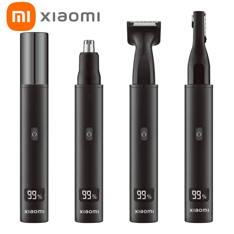 XIAOMI 남성용 새로운 3 in 1 전기 충전식 코 귀 헤어 트리머 무통 구레나룻 눈썹 수염 헤어 클리퍼 면도기