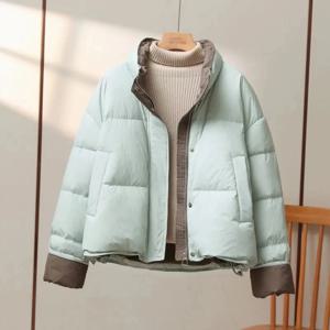 Womens Parkas 자르기 푹신한 코트 여성 패션 한국 겨울 슬림 두꺼운 따뜻한 단순 반바지 코트 streetwear all match Chic Jacket