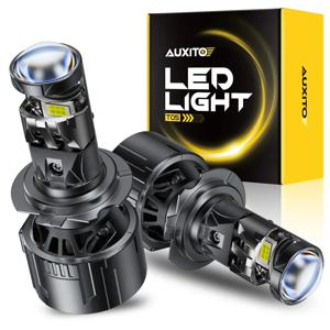 AUXITO 2Pcs H7 LED 헤드 라이트 전구 프로젝터 렌즈 25000LM 6500K 왼쪽 오른손 드라이브 헤드 램프 12V 용 흰색 하이 로우 빔