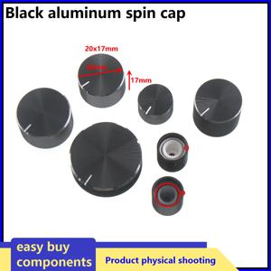 2PCS 6mm 노브 블랙 알루미늄 사운드 카드 포텐셔미터 내부 홀 정밀 가공 고품질 볼륨 앰프 조절기