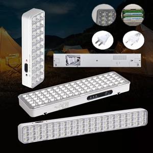 60 LED 냉백색 비상등 110V 220V 충전식 무선 비상 조명 캠핑 램프