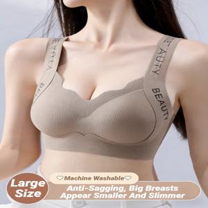 심리스 무선 브라 원피스 베스트 여성용 란제리, 리프트 및 서포트 기능, 사이드 스무딩, 푸쉬업, 풀 커버리지, 작은 가슴 브라