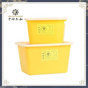 중옌 타이허 노란색 펑크방지 날카로운 물체 수거용 용기 사각형 원형 3L 5L 병원 잔류물 바늘 주사기용