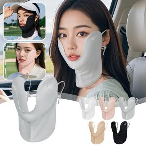 경량 냉각 UV 차단 페이스 마스크, 목 부분 커버, 오픈형 입 디자인, 골프 낚시 사이클링 야외 활동용