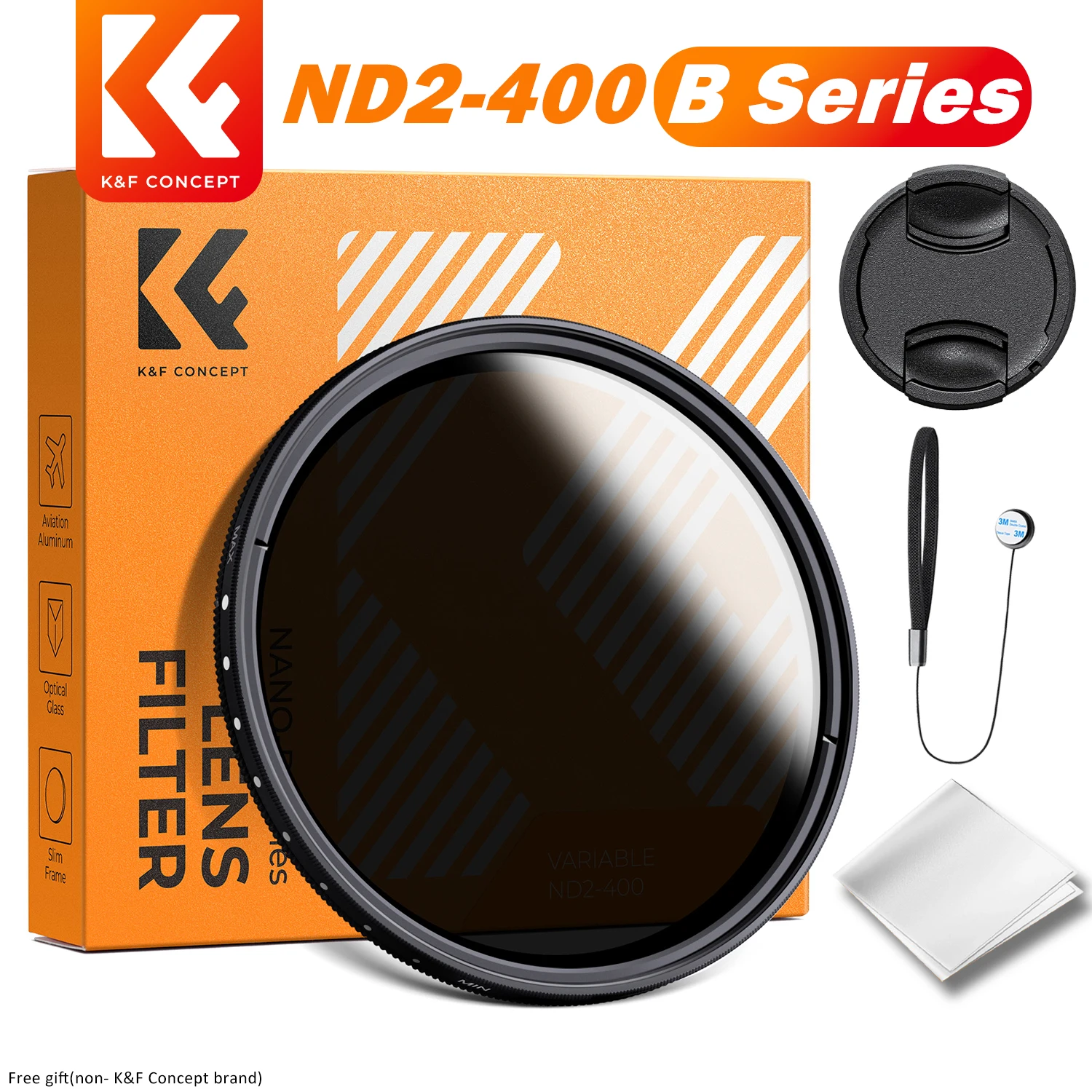 K&F Concept 가변형 ND 필터 67mm 58mm 82mm ND2 ND400 9단계 중성 밀도 필터 ND2-400 37-49mm 52mm 55mm 77mm 62mm 72mm