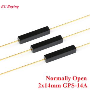 100pcs/1pc GPS-14A 2*14mm 일반적으로 개방형 리드 스위치 14mm 자기 제어 스위치 방진 NO 센서 플라스틱 유형
