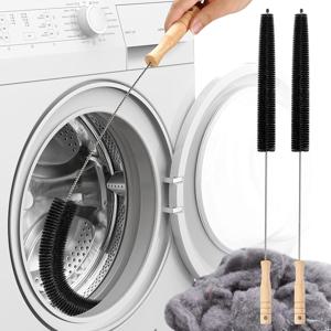 1pc 건조기 벤트 클리너 키트 린트 리무버 브러시, 긴 유연한 냉장고 코일 브러시, 건조기 린트 브러시 벤트 트랩 클리너 도구