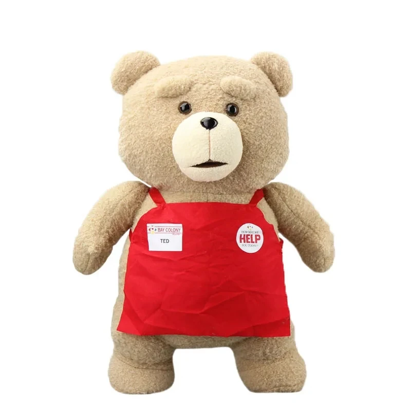 TED 봉제 영화 테디 베어 TED 2 봉제 인형 장난감, 앞치마 스타일, 부드러운 봉제 동물, 어린이 선물, 46cm