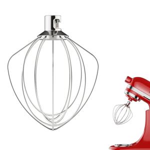교체 부품 K45WW KitchenAid 4.5-5쿼트 보울 스탠드 믹서용 스테인레스 스틸 6선 거품기 부착물, 거품기
