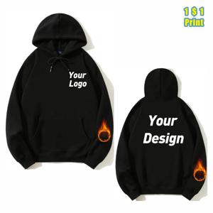 패션 프린트 고품질 후드티 맞춤 로고 개인 그룹 브랜드 자수 남녀 공용 두꺼운 100% 면 풀오버 플리스