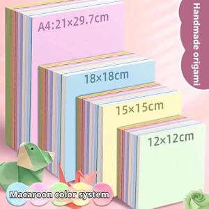 100/200/300pcs 종이 접기 사각형 종이 10 색 양면 접는 행운의 소원 종이 공예 종이 DIY 예술 다채로운 Scrapbooking