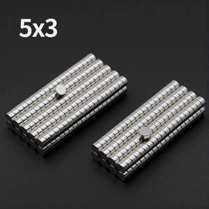 5x3mm 강력한 네오디뮴 자석 N35 NdfeB 영구 자석 라운드 초강력 냉장고 자석 DIY