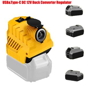 마키타/디월트/밀워키/보쉬 18/20V 배터리용 USB&타입-C 포트 포함 DC 12V 스텝다운 레귤레이터 컨버터 DIY 프로젝트용