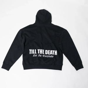 TILL THE DEATH 후드티 TTD 애슬레틱스 오버사이즈 후드 블랙 미국 사이즈 파워윙 스웨터