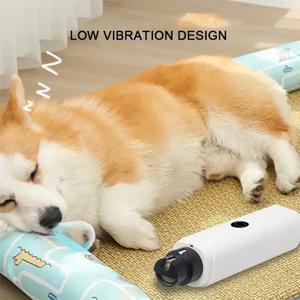 전기 강아지 발톱깎이, 강아지 발톱 그라인더, 충전식 USB 충전 LED 라이트, 애완견/고양이 발톱 손질 용품