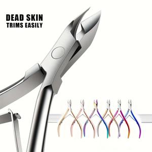 1 Pcs 다채로운 가위 네일 큐티클 니퍼 클리퍼 플라이어 죽은 피부 제거제 뷰티 살롱을 위한 클리어 네일 아트 도구
