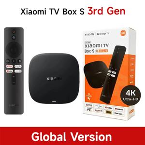 글로벌 버전 샤오미 TV 박스 S 3세대 블루투스 5.2 Wifi6 구글 TV 32GB ROM 구글 어시스턴트 스마트 미디어 플레이어 4K 울트라 HD