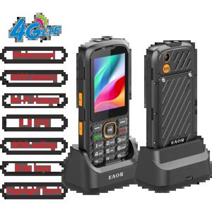 EAOR 충전 도크 4G 방수 러기드 대용량 배터리 보조배터리 SOS 손전등 모든 연령대(노인/어린이) 사용 가능 휴대폰