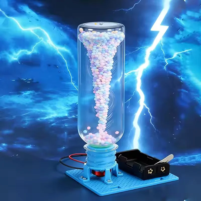 DIY 전기 소용돌이 토네이도 조립 퍼즐 장난감 물리 과학 실험 키트 STEM 교육용 데스크탑 모델 성인용 선물
