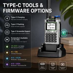 콴셩 UV-K1 모드 Si4732 풀밴드 라디오 SSB LSB USB 999채널 듀얼 워치 에어밴드 항공 수신 타입-C 무선 복사 FM 미터