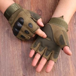 반 손가락 남자 장갑 야외 전술 장갑 스포츠 슈팅 사냥 Airsoft 오토바이 사이클링 장갑