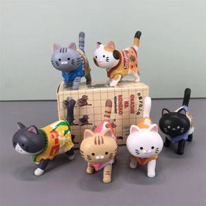 모후산드 퀄리아 스낵 고양이 시리즈 캔디 포장지 착용 귀여운 고양이 데스크탑 장식품 장난감 모델 미스터리 박스 서프라이즈 재미있는 선물