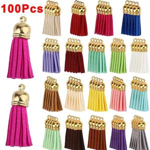 10-100Pcs 키 체인 Tassels 쥬얼리에 대 한 대량 가죽 Tassels 컬러 스웨이드 술 펜 던 트 키 체인 액세서리 공예 만들기 만들기