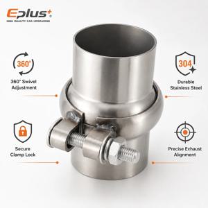 EPLUS 스테인레스 스틸 파이프 유니버설 조인트 파이프라인 어댑터 모든 파이프에 적합 자동차 배기 파이프