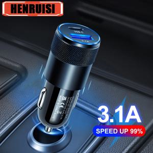 3.1A 66W PD USB 타입 C 충전기 고속 충전 차량용 휴대폰 충전기 (아이폰 15 14 13 12 샤오미 화웨이 삼성 S21 S22 차량용 충전기)