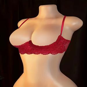 여성용 레이스 오픈컵 언더와이어 브라, 부드럽고 피부 친화적이며 통기성 좋은 플러스 사이즈 섹시 란제리
