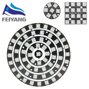 PLR WS2812B 5050 RGB LED 링 7/8/12/16/24비트 램프 조명 (내장 드라이버 포함) WS2812 아두이노 라즈베리 파이용