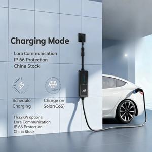 배송 준비 완료 SUN-EU-AC 무선 제어 태양광 EV 충전기 7kw 22kw 로라 통신 및 IP66 보호 기능 탑재