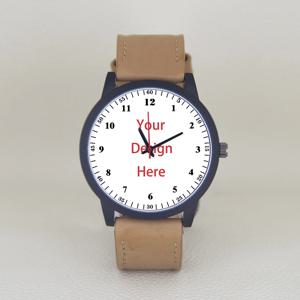 커스텀 시계 다이얼 디자인 45/38mm 블랙 합금 시계 케이스 남성용 시계 기념품 벨트 남녀공용 선물용 쿼츠 시계