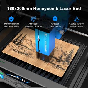 레이저비 L1 미니 업그레이드 알루미늄 허니콤 200x320mm 레이저 작업 테이블 허니콤 베드 레이저 조각기용 절단 플랫폼