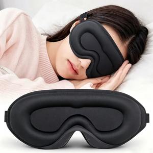 1/2/5/10pcs 3D 패션 블랙 풀 쉐이딩 수면 마스크 눈의 피로를 완화하는 편안하고 무압력의 부드러운 통기성 낮잠 마스크