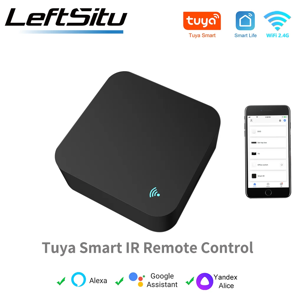에어컨 TV 용 Tuya WiFi IR 원격 제어, Alexa,Google Home Yandex 용 스마트 홈 적외선 범용 원격 컨트롤러